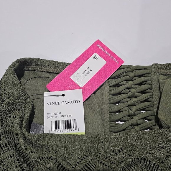 Vince Camuto Crochet Bandeau One-Piece Swimsuit - Picture 9 of 11